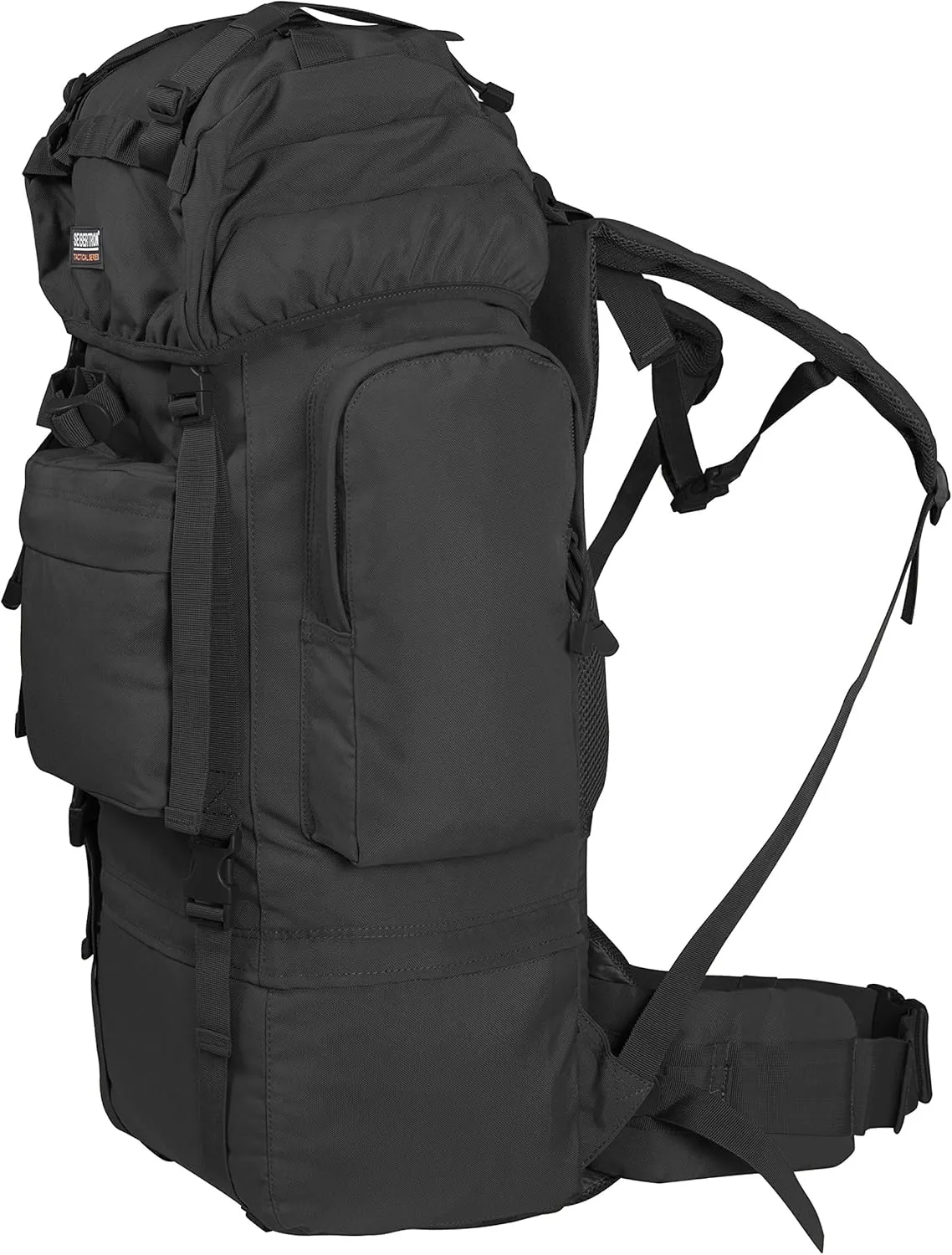 Seibertron 65L Internal-frame Waterproof Backpack Rain Cover Included Black
