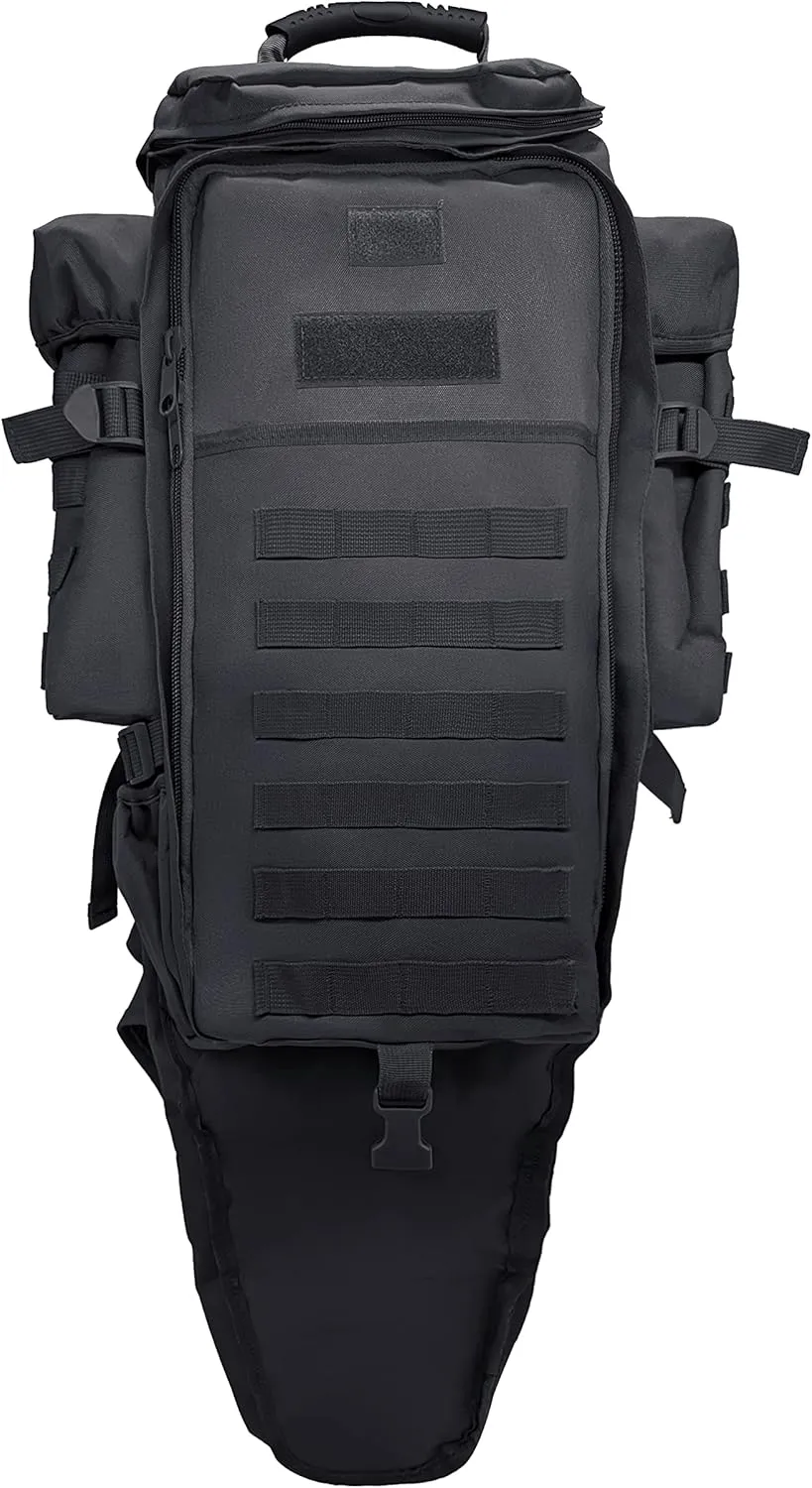 Silfrae Tactical Rifle Backpack Long Rifle Bag Molle Military Backpack for Trekking Hunting Camping