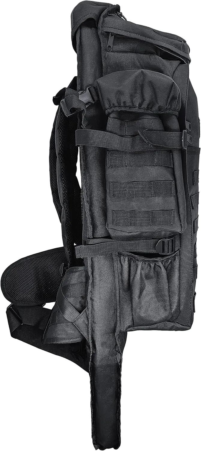 Silfrae Tactical Rifle Backpack Long Rifle Bag Molle Military Backpack for Trekking Hunting Camping