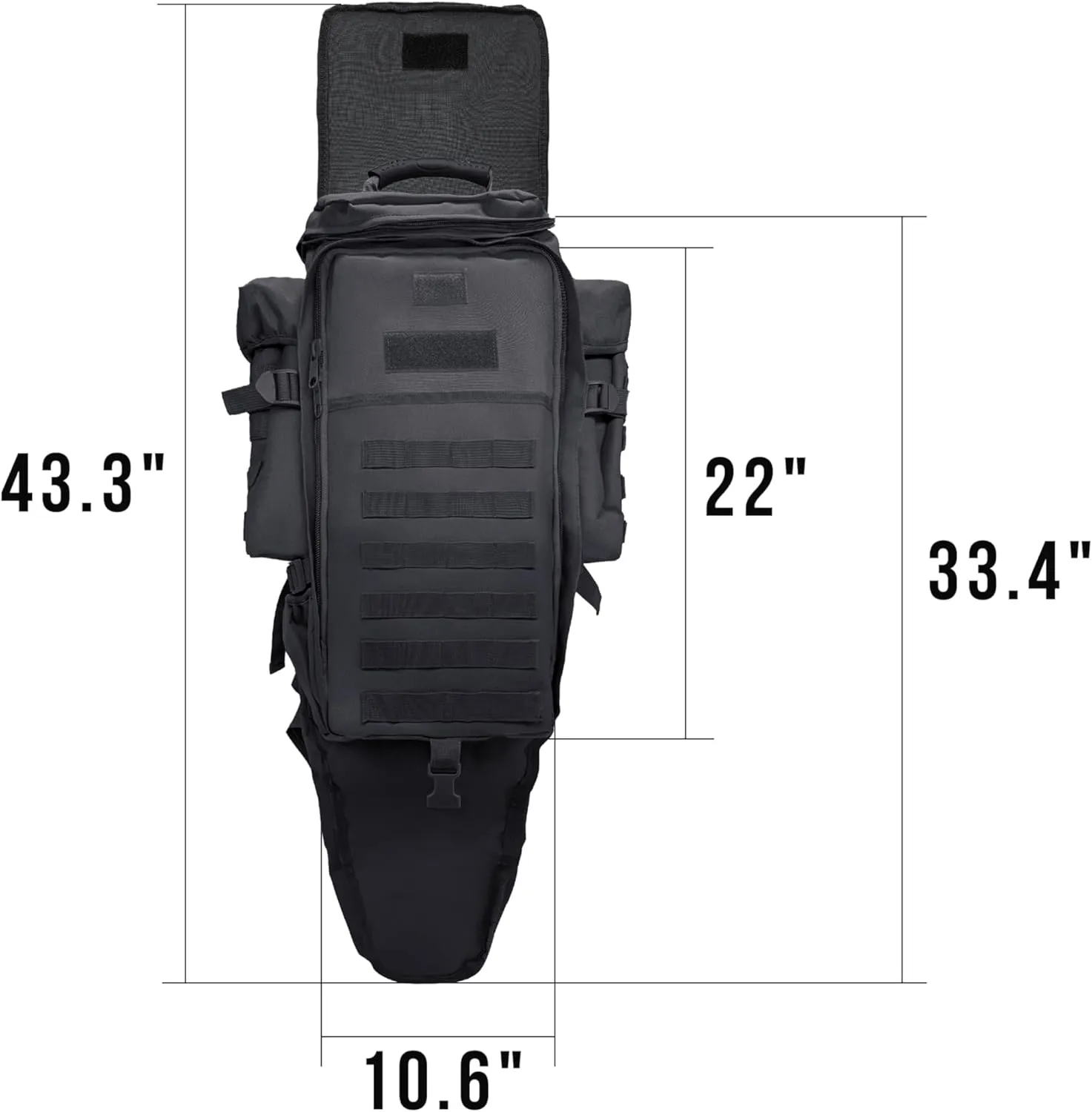 Silfrae Tactical Rifle Backpack Long Rifle Bag Molle Military Backpack for Trekking Hunting Camping