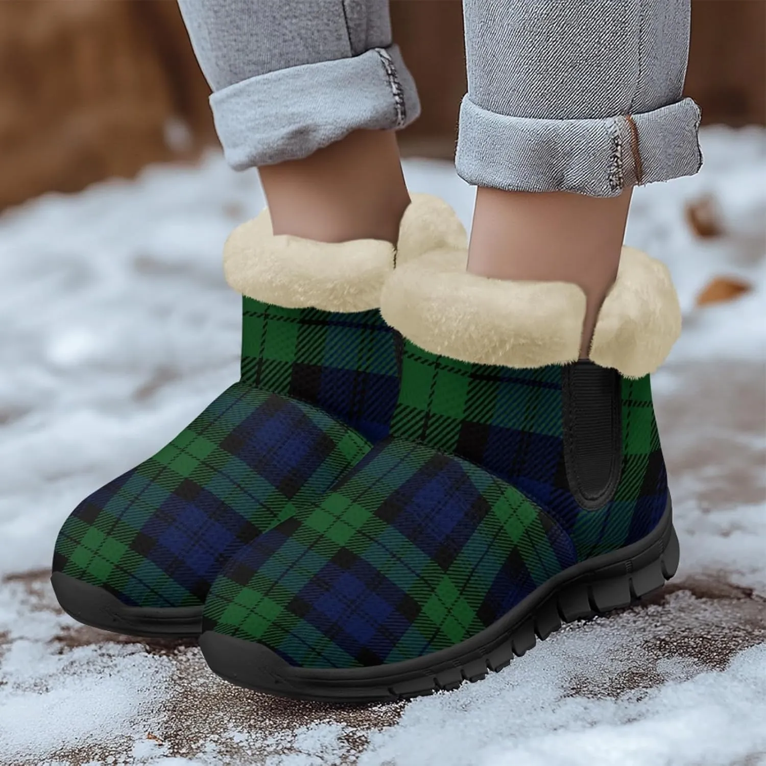 Snow Boots for Women -Fashion Winter Warm Snow Boots Anti-Slip outdoor Furry bootie for men women
