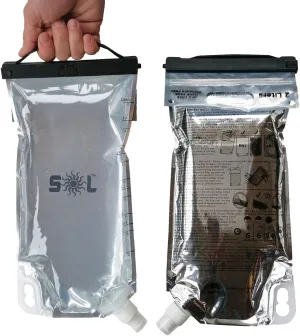 SOL Water Backpacker Reservoir – 2 Liter Hydration Pack Bladder Bag System Designed for Solar Water Disinfection. For Backpacking, Camping, Bicycling, Emergency Preparation, and Survival Kits