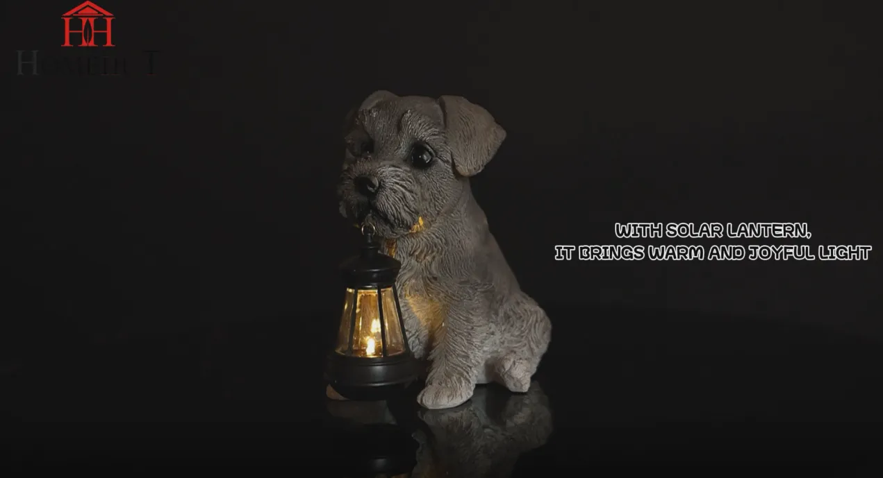 Solar Garden Westie Puppy with Lantern