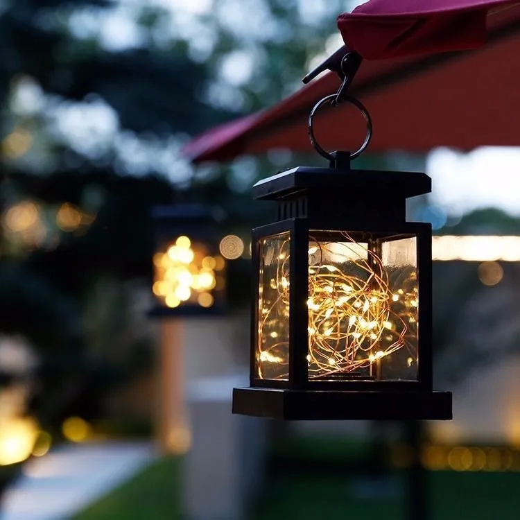 Solar Glass Candle Lantern