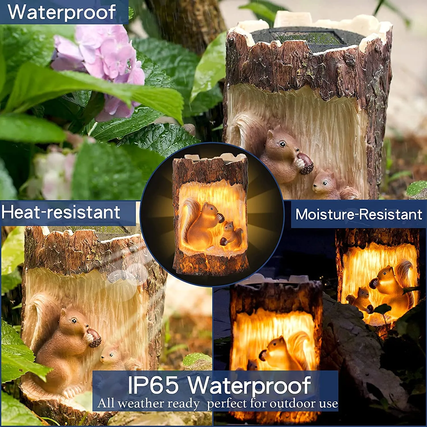 🔥Solar squirrel, eagle animal statue doll lights, garden decorative lights, waterproof lawn decorations