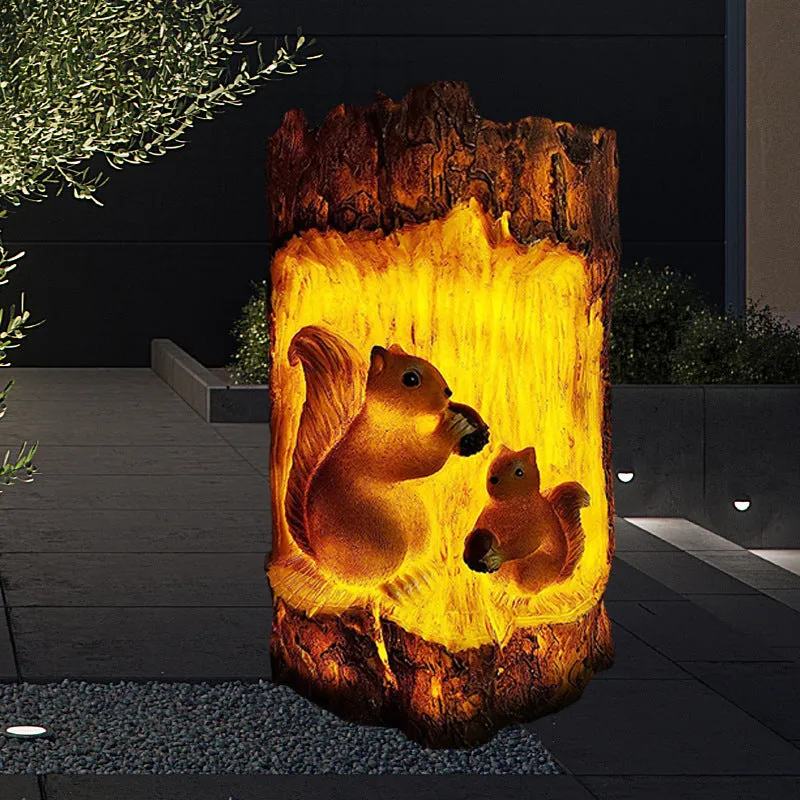 🔥Solar squirrel, eagle animal statue doll lights, garden decorative lights, waterproof lawn decorations