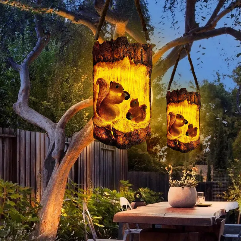 🔥Solar squirrel, eagle animal statue doll lights, garden decorative lights, waterproof lawn decorations