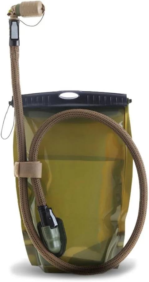 Source Hydration Pack 1 Liter Kangaroo with Molle Pouch Webbing for Easy Attachment to Tactical Vest or War Belt - Closed Cell Insulation Keeps Water Cool, Coyote