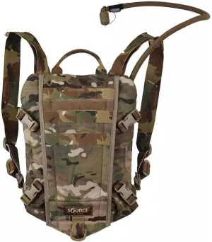 Source Tactical Rider Hydration Pack with 3L WLPS Low Profile Hydration Bladder - Multi-Mode Pack - for Ballistic Integration - Storm High-Flow Push-Pull Valve - MOLLE Webbing - 100oz, 3-Liter