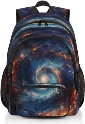 Space Laptop Backpack for Women Men, 18.3 Inch Travel Work Backpacks, Galaxy Nebula Outer Space Waterproof Computer Casual Daypack Nurse Teacher Bags