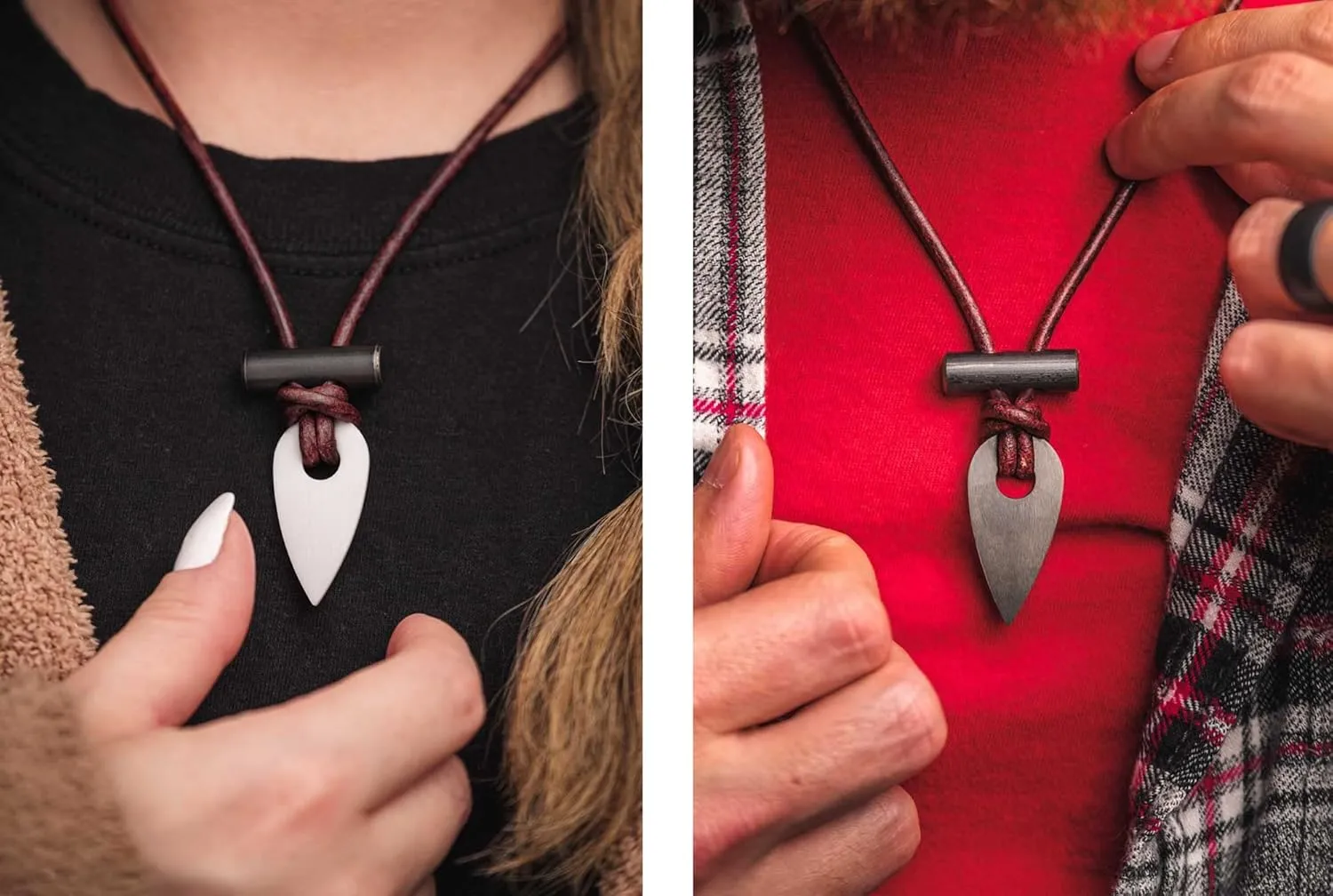 Spark Necklace™ Fire Starter Necklace for Outdoors | Zirconia & Ferrocerium Pendant | Proudly Handcrafted in USA (Zirconia White, Waypoint)