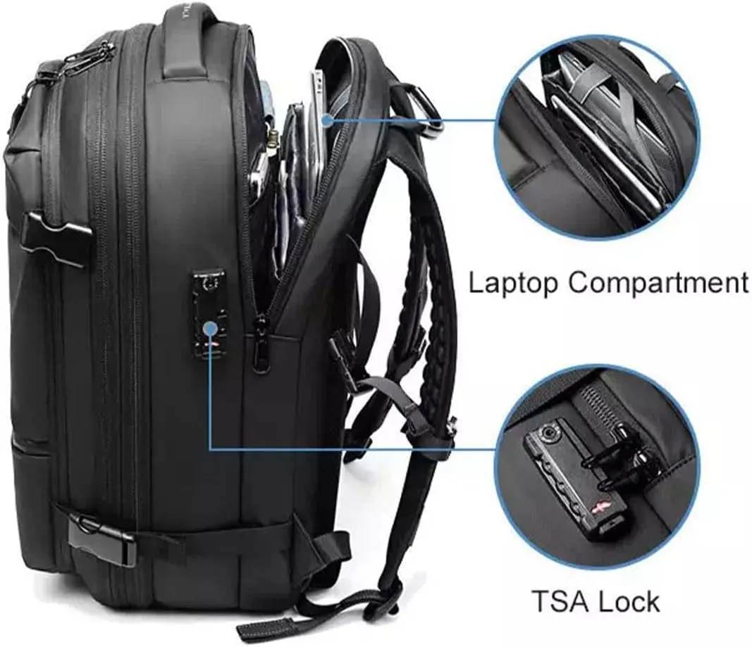 Spence Vac Backpack, Ezy Vac Backpack, Ezyvac Rucksack, Easyvacpack, Vacuum Bag with Anti Theft Lock (Blue with Pump)