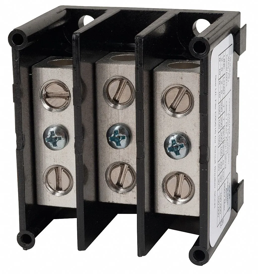 Square D Miniature Distribution Block, 115 Max. Amps, Number of Poles: 3
