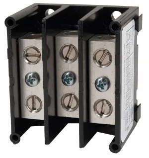 Square D Miniature Distribution Block, 115 Max. Amps, Number of Poles: 3