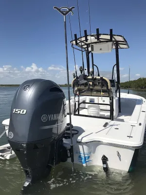 Stayput Anchor Motor Mount - Shallow Water Anchor - No Drilling - Black/White Port/Starboard