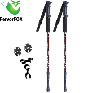 STICKS ULTRA SHOCK RUBBER ANTI WALKING NORDIC Exclusive offer 2 TIP LIGHTWEIGHT TELESCOPING WALKING - PROTECTORS Premium WITH