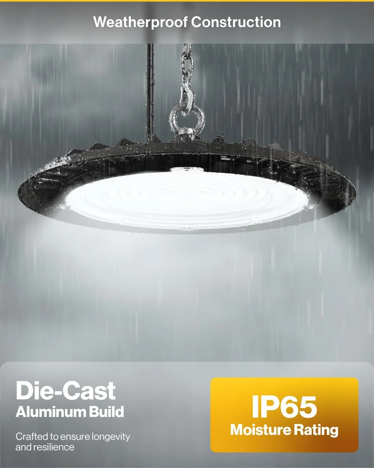 Sunco 10 Pack UFO LED High Bay Light, Shop Lights for Warehouse, Plug & Play, 19500 LM, 150W, 4000K Cool White, Power Cord Included, IP65 Waterproof Shatterproof Fixture UL.
