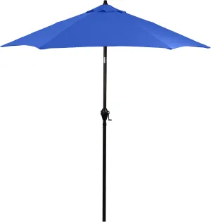 Sunline 7.5 ft x 6 Fiberglass Ribs Aluminum Pole Crank Open Push Tilt Market Patio Umbrella