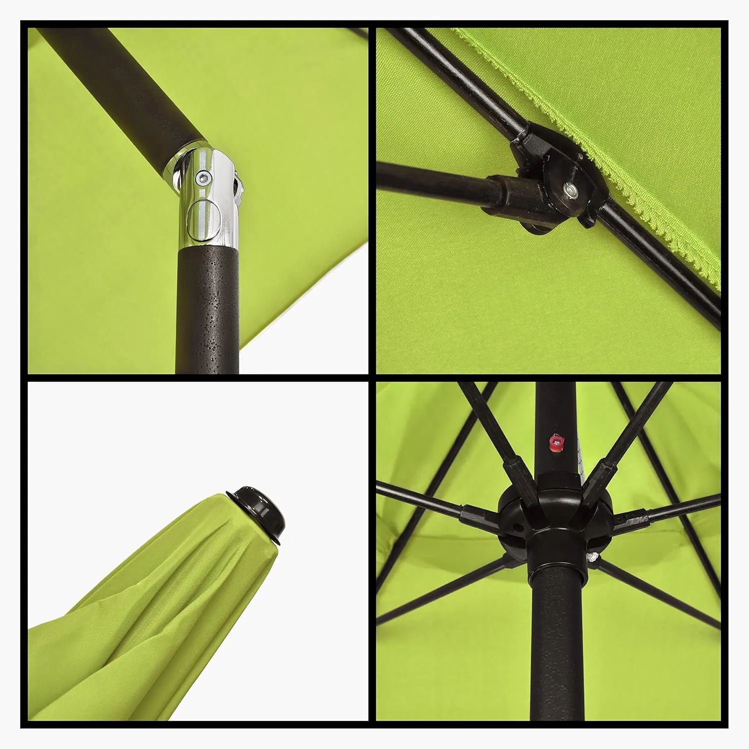 Sunline 9 ft Crank Open Push Tilt Fiberglass Ribs Aluminum Pole Market Patio Umbrella