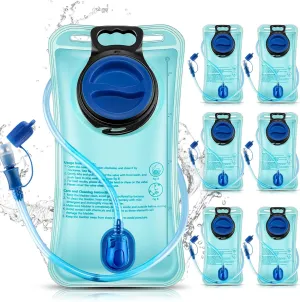 Sunnyray 6 Pack Hydration Bladder 2L Water Bladder for Hiking Backpack Leak Proof Water Reservoir Storage Bag Military Water Bladder Combined with Backpacks for Cycling Running Climbing