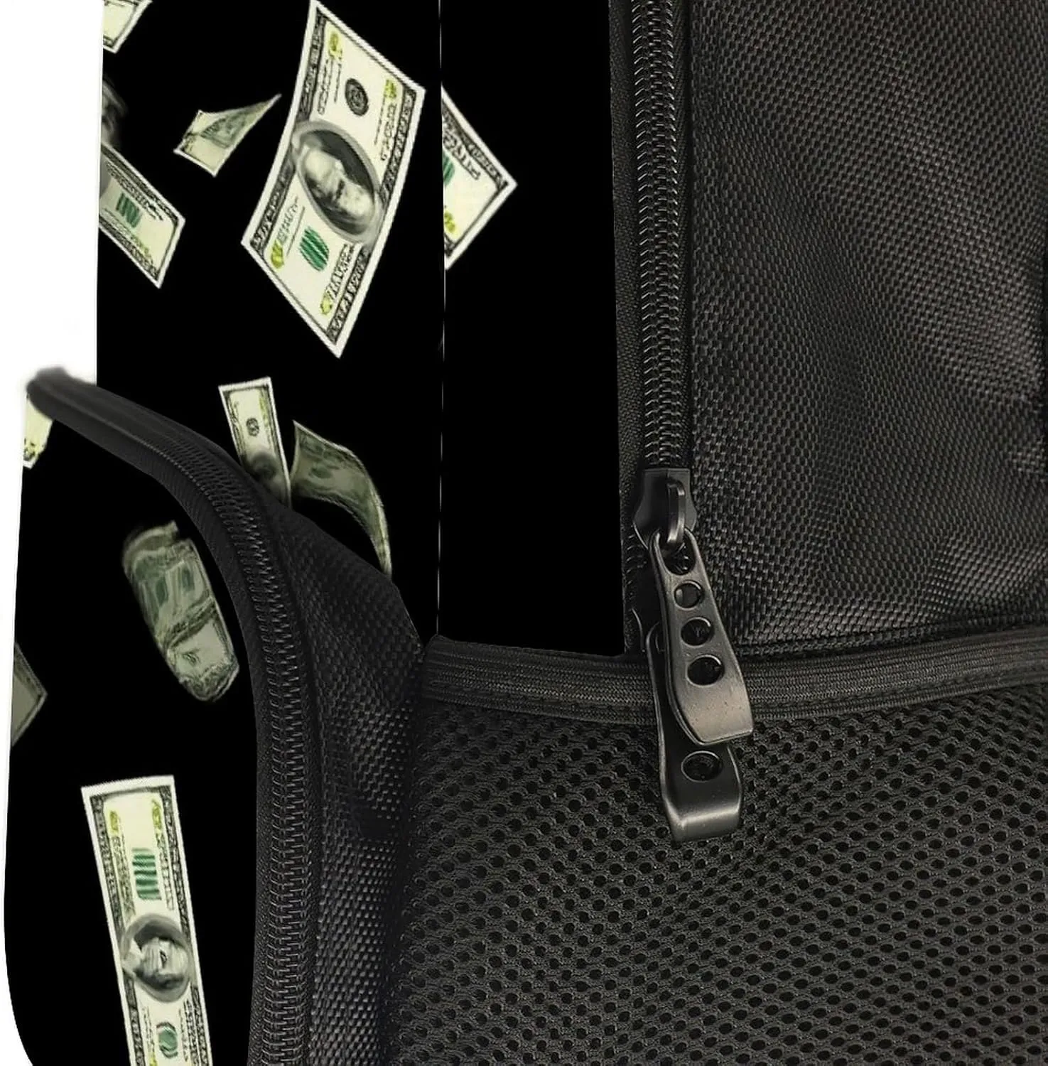 Supdreamc Lightweight Daypack Backpack for Trekking Work Running - Big Capacity Multipurpose Anti-Theft Bookbag, Falling Money American Bill Dollars Business Computer Bag