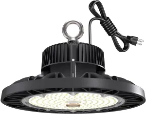 Super Bright UFO LED High Bay Light 100W 15000LM 5000K, LED UFO Light Fixture, 100-277V, UL US Plug 5' Cable, Alternative to 400W MH/HPS for Warehouse Shop Garage Barn Factory, IP65