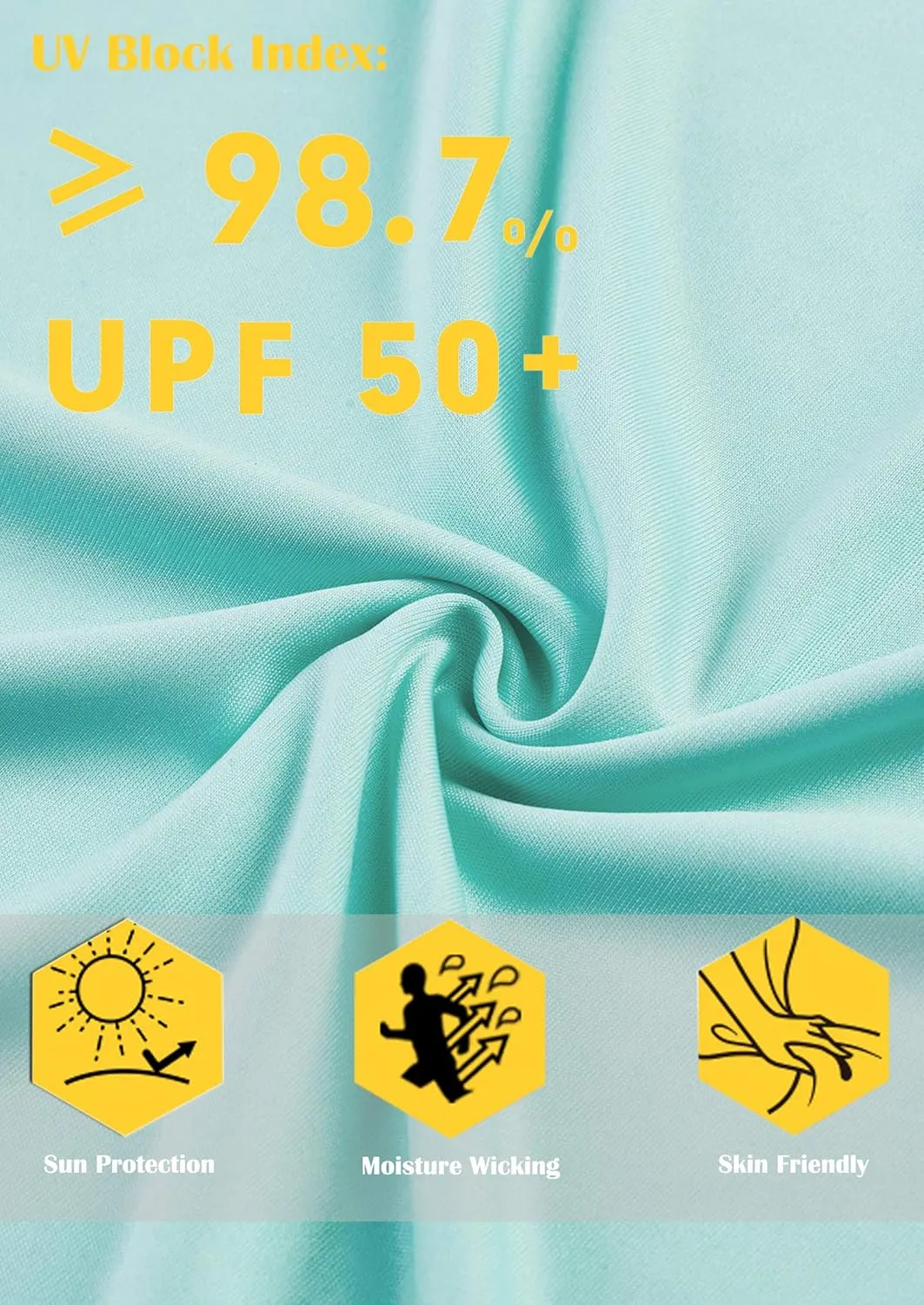 Susclude Men's Sun Protection UPF 50  UV/SPF Long Sleeve T-Shirt Outdoor Rashguard Shirts for Running,Fishing,Hiking