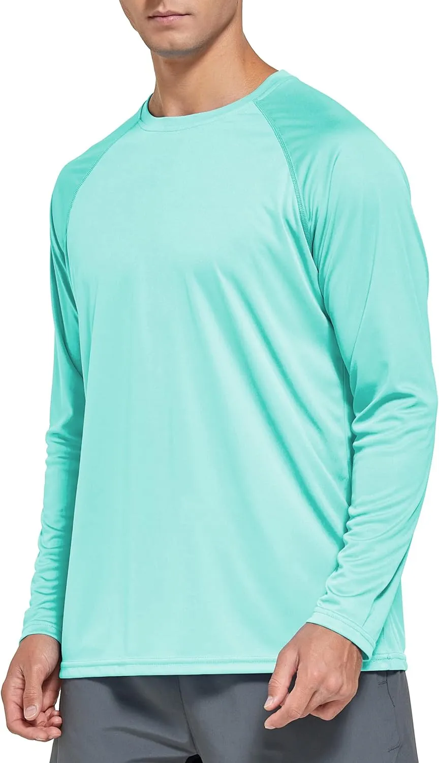 Susclude Men's Sun Protection UPF 50  UV/SPF Long Sleeve T-Shirt Outdoor Rashguard Shirts for Running,Fishing,Hiking