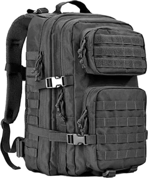 Tactical Backpack Black, Black, 40L