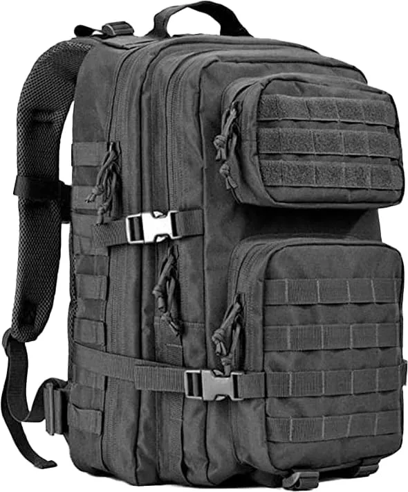Tactical Backpack Black, Black, 40L