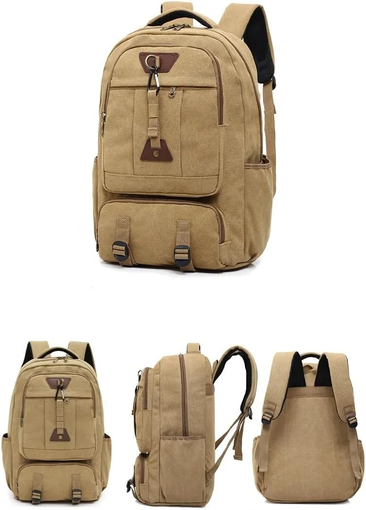 Tactical Backpack Military Molle Hiking 20-35L men's outdoor travel bag duffel bag brown color