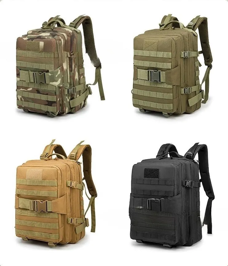 Tactical Backpack Military Molle Hiking 36-55L Tactical outdoor sports bag trekking camouflage travel bag black