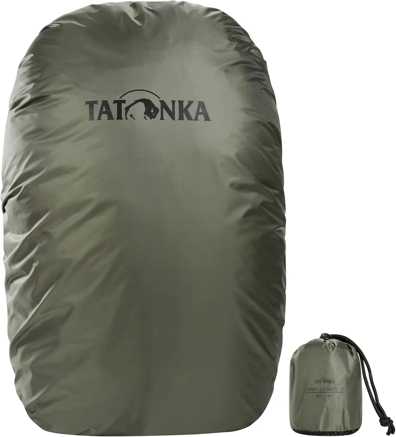 Tatonka Lightweight rain Cover for Backpacks of 30-40 Litre Volume, Stone Grey Olive, l