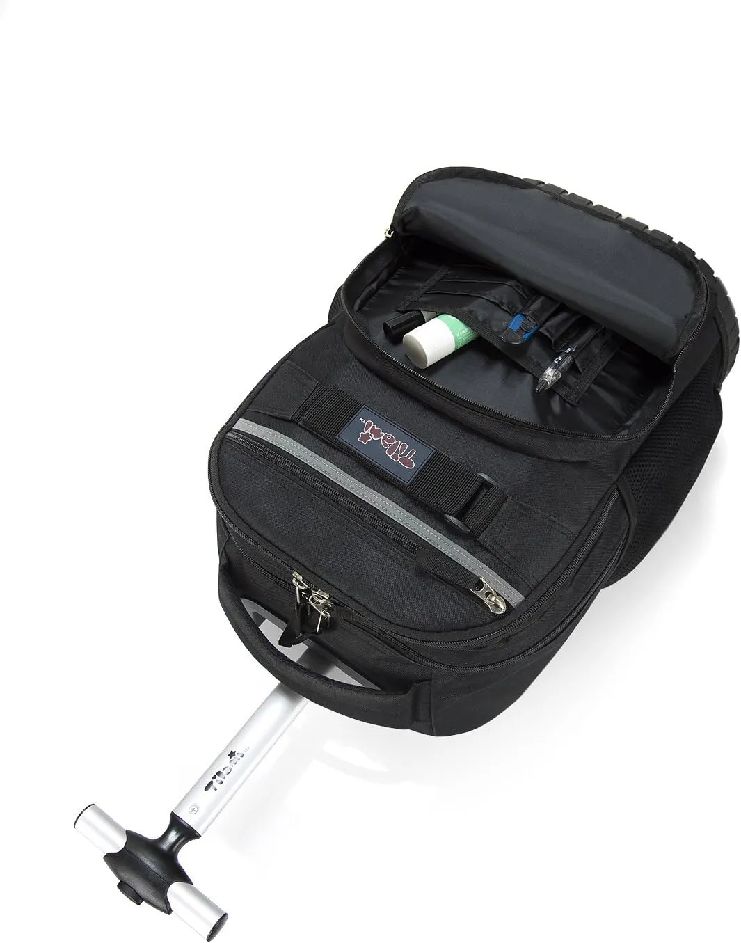 Tilami Laptop Wheeled Rolling Backpack, Commute, Travel, College and Business - Waterproof - 18inch - Black