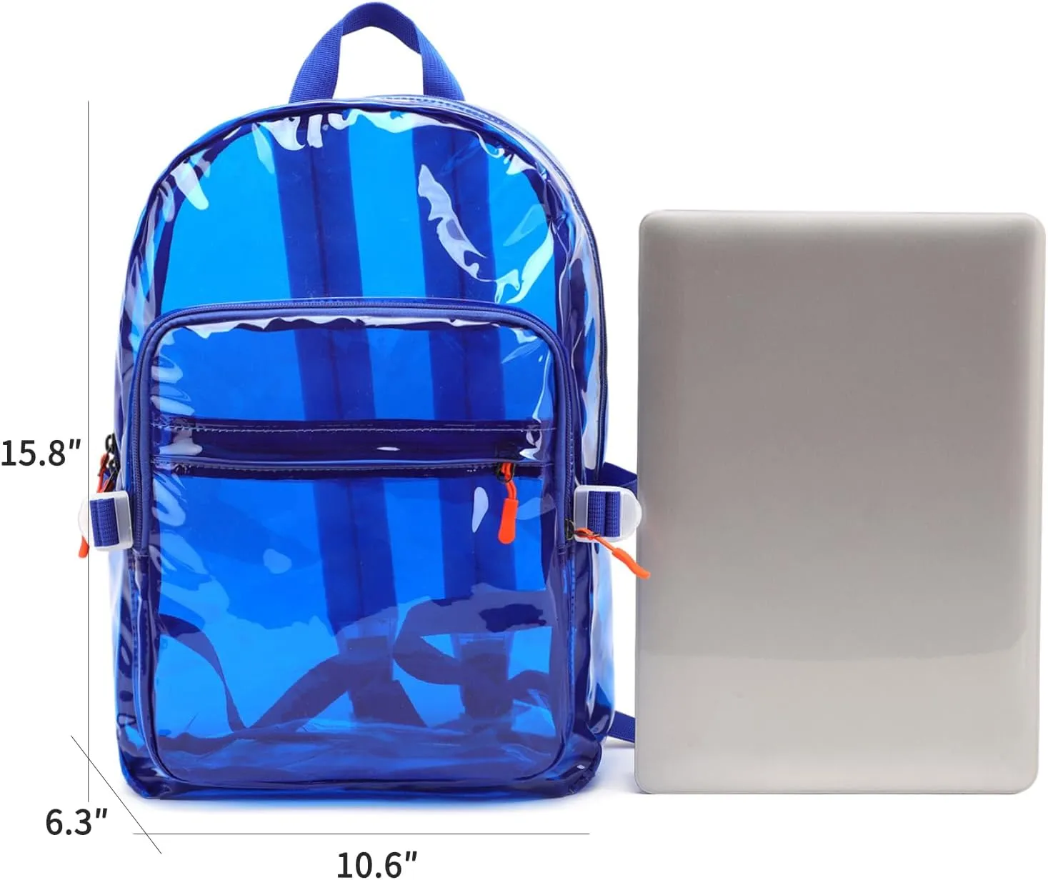 TINYAT Heavy Duty Transparent Clear backpack See Through Large Capacity Clear Bag for college, Concerts, Sports, Travel