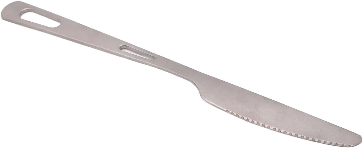 Titanium Camping Utensils, Outdoor Camping Tableware, Portable Flatware for Backpacking Hiking and Picnic (Knife)