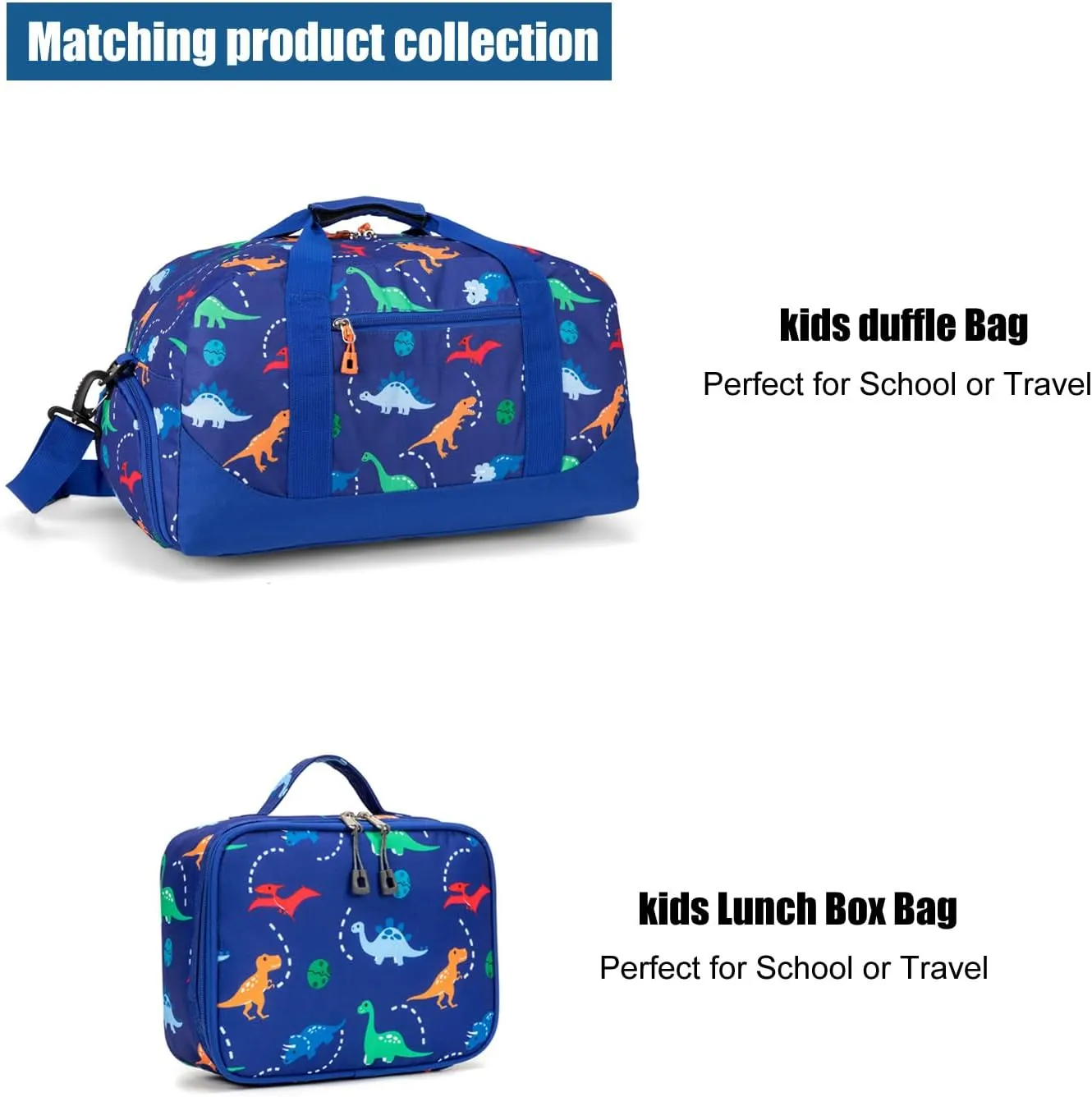 Toddler Backpack Boys, 15 Inch Kids Backpack for Preschool or Kindergarten, Dinosaur Blue