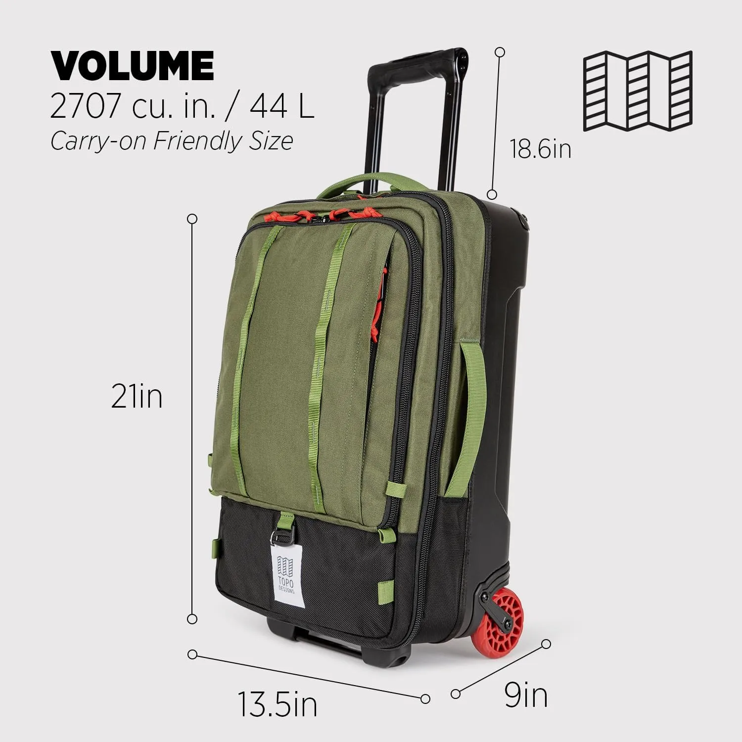 Topo Designs Global Travel Bag Roller - Olive/Olive