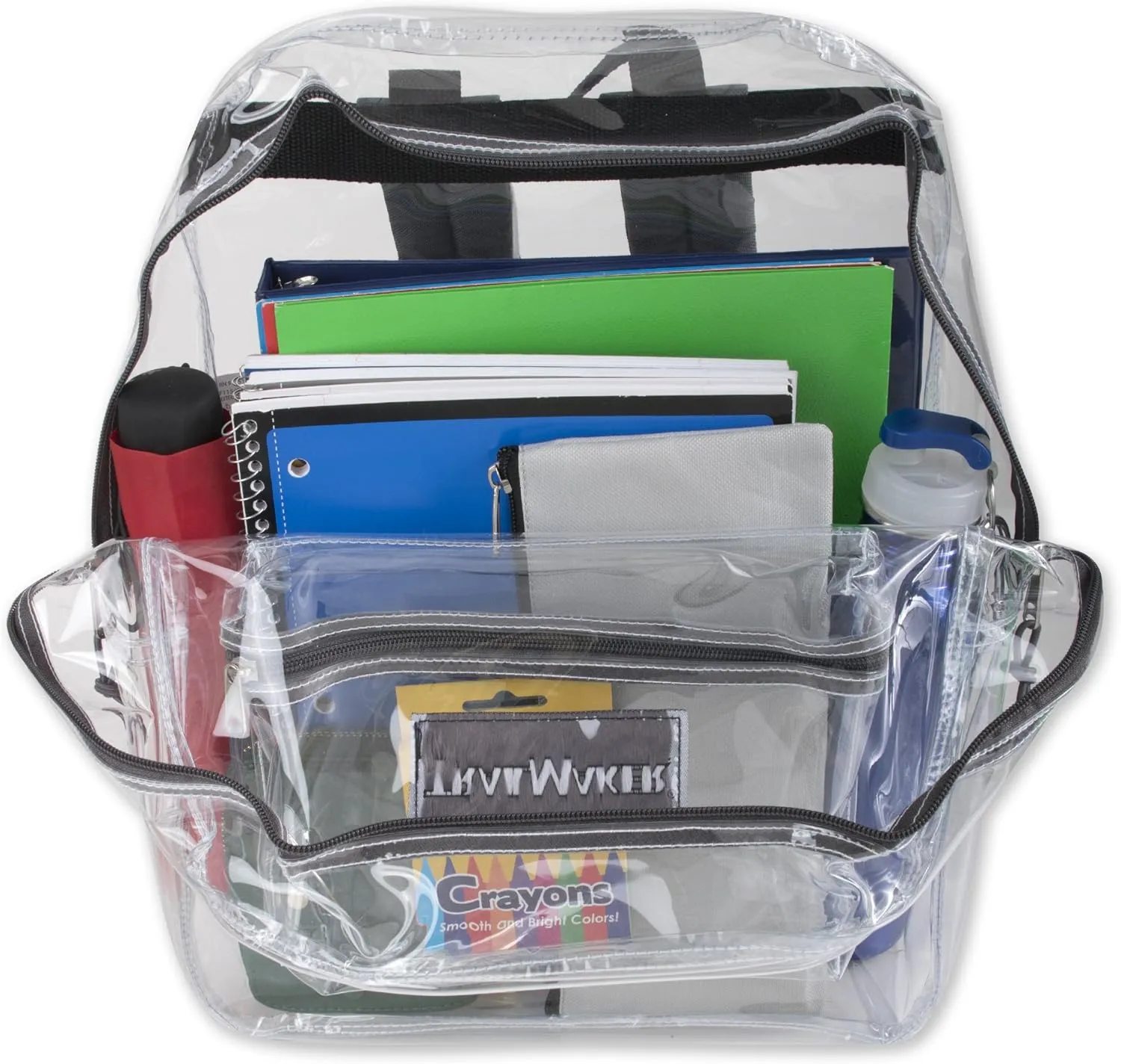 Trail maker Clear Backpack Heavy Duty with Padded Straps, Side Pockets for Kids, Boys, Girls, School, Stadium Approved Events