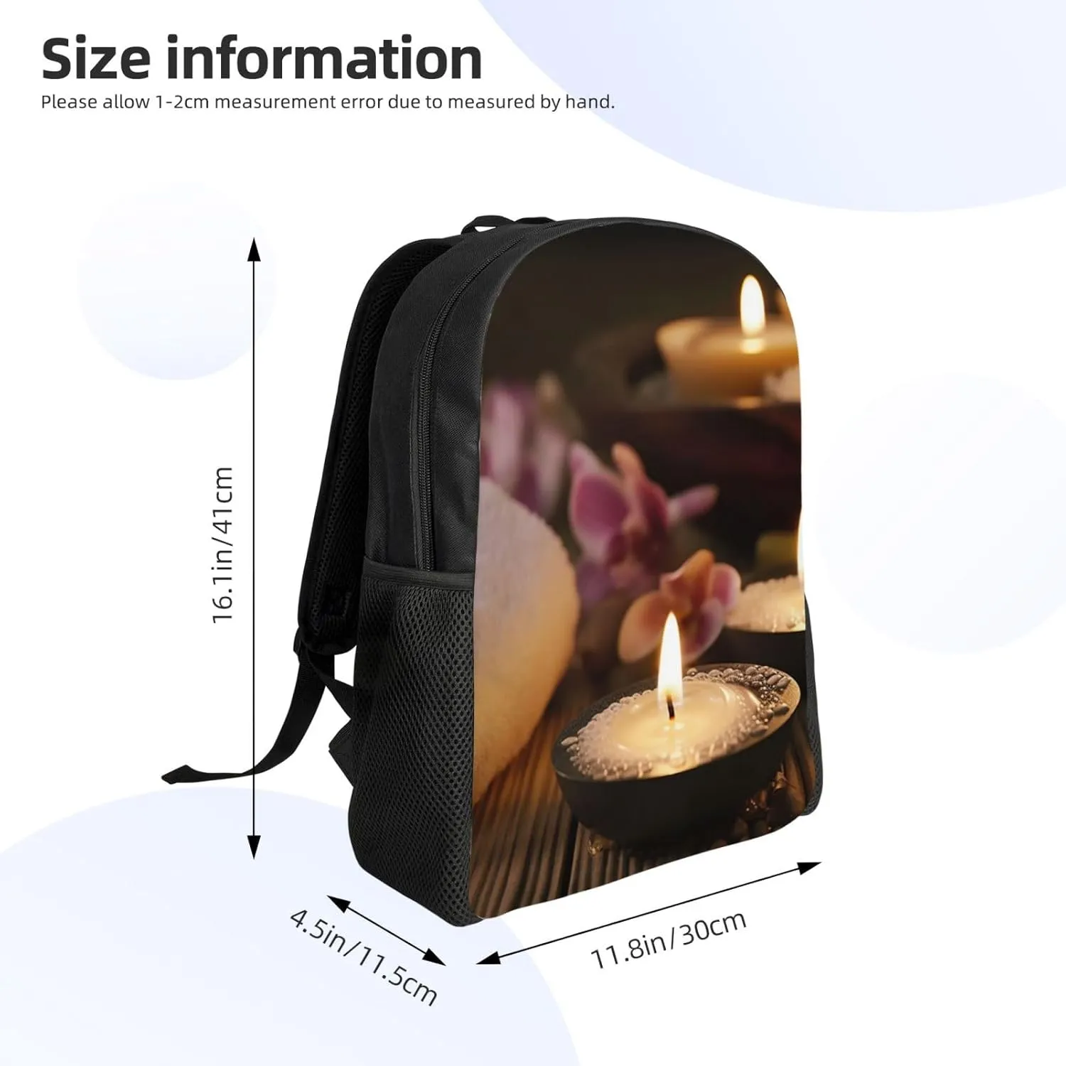 Travel Backpack Spa Candles Carry on Backpack Lightweight Business 16inches Laptop Backpack for Men Women