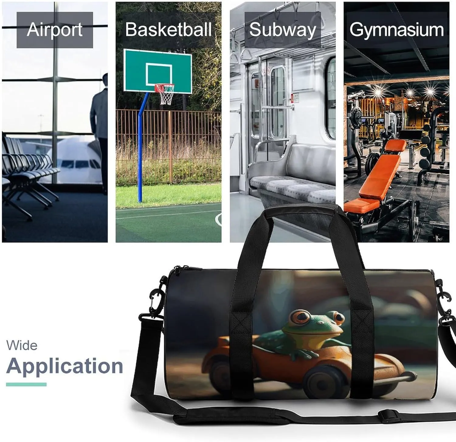 Travel Duffel Bag for Men And Women,Driving Toy Car Waterproof Sports Fitness Bag Portable Travel Duffel Bag