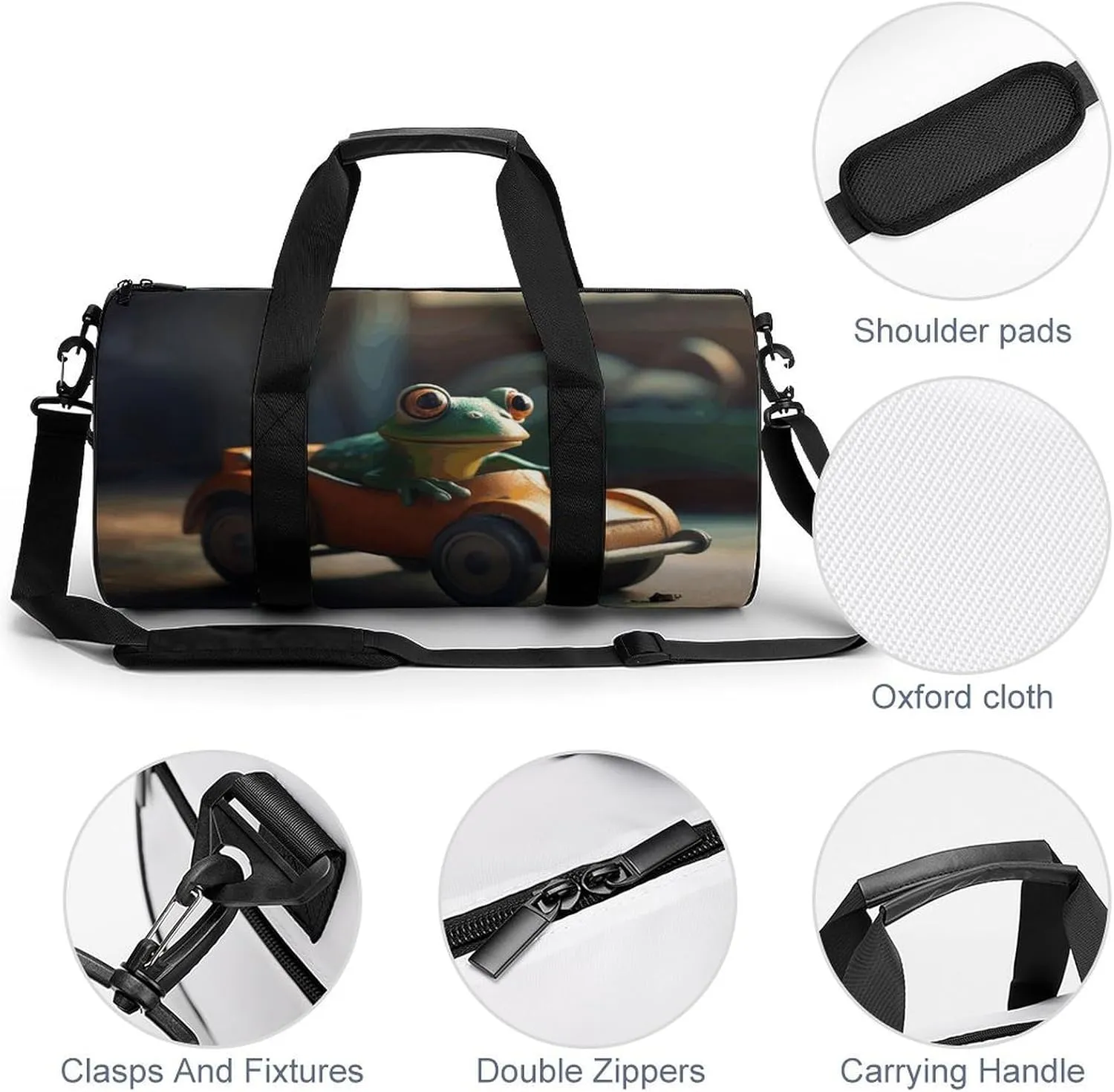 Travel Duffel Bag for Men And Women,Driving Toy Car Waterproof Sports Fitness Bag Portable Travel Duffel Bag