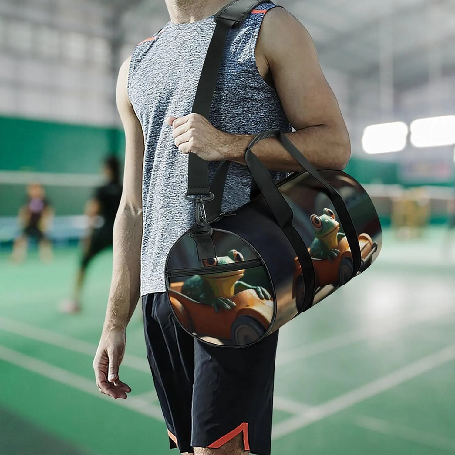 Travel Duffel Bag for Men And Women,Driving Toy Car Waterproof Sports Fitness Bag Portable Travel Duffel Bag
