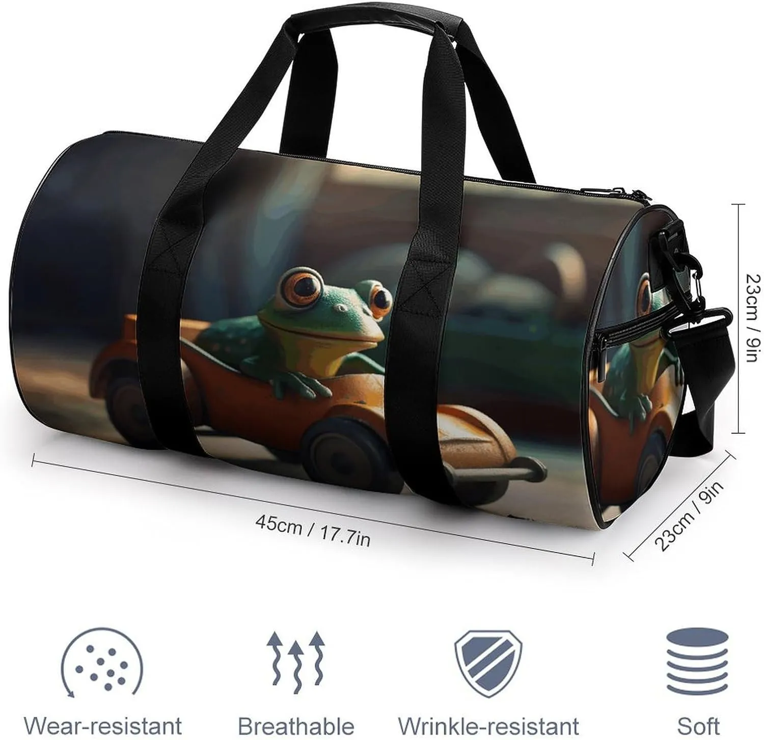 Travel Duffel Bag for Men And Women,Driving Toy Car Waterproof Sports Fitness Bag Portable Travel Duffel Bag