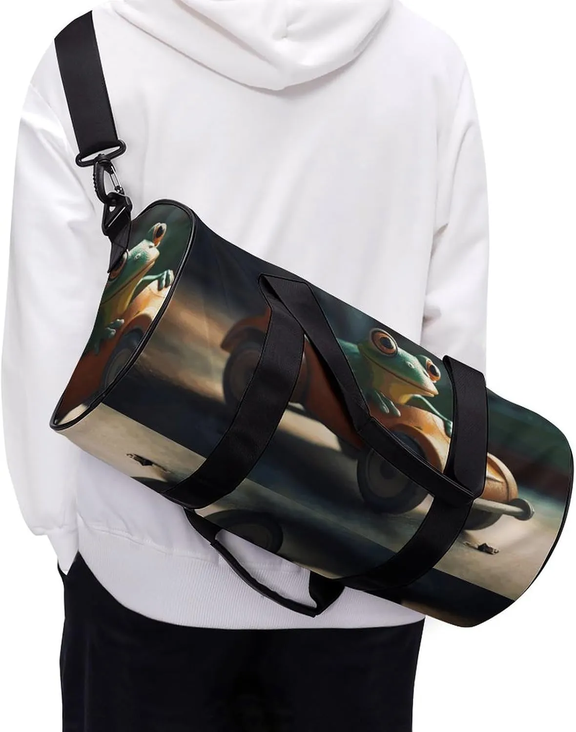 Travel Duffel Bag for Men And Women,Driving Toy Car Waterproof Sports Fitness Bag Portable Travel Duffel Bag
