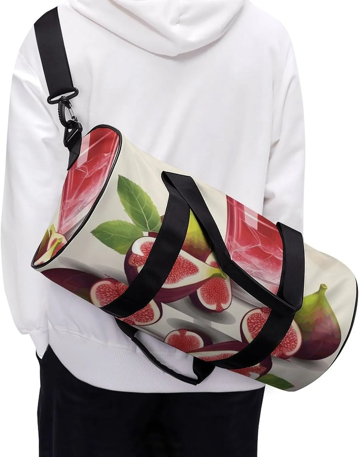 Travel Duffel Bag for Men And Women,Fig Juice Waterproof Sports Fitness Bag Portable Travel Duffel Bag