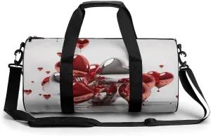 Travel Duffel Bag for Men And Women,Hearts Floating in The Air Waterproof Sports Fitness Bag Portable Travel Duffel Bag