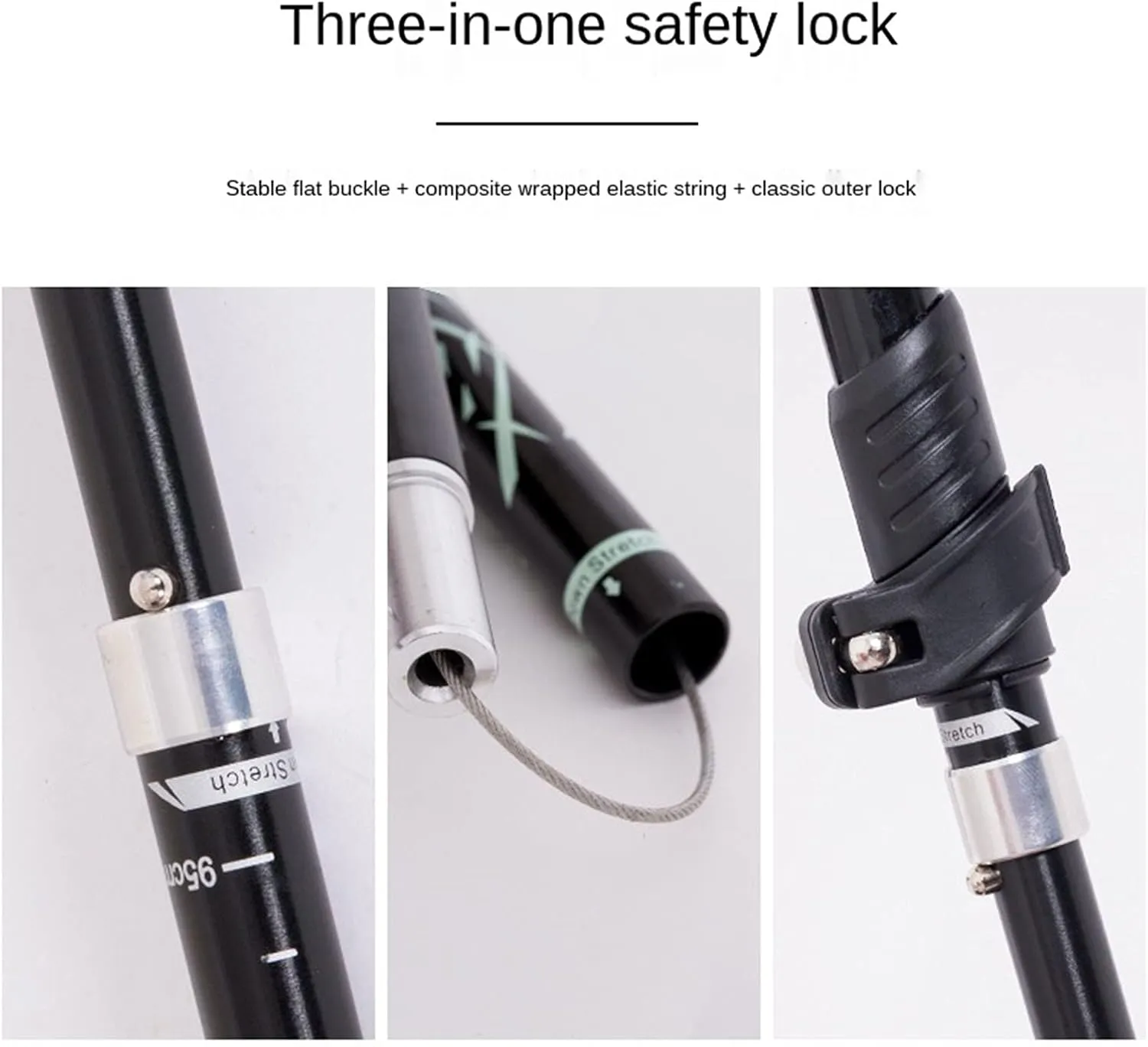Trekking Pole Aluminum Alloy Ultra-Light Telescopic Folding Trekking Mountain Climbing Walking Stick Cane Walking Stick Outdoor Equipment