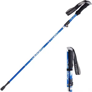Trekking Pole Aluminum Alloy Ultra-Light Telescopic Folding Trekking Mountain Climbing Walking Stick Cane Walking Stick Outdoor Equipment