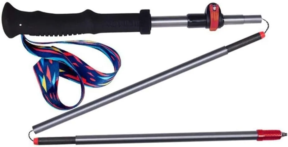 Trekking Poles 2pc Pack – Collapsible Carbon Fiber Hiking Sticks with Quick Flip-Lock, Anti-Shock, EVA Foam Handle, Adjustable & Foldable Walking Poles for Hiking, Camping, and Travel